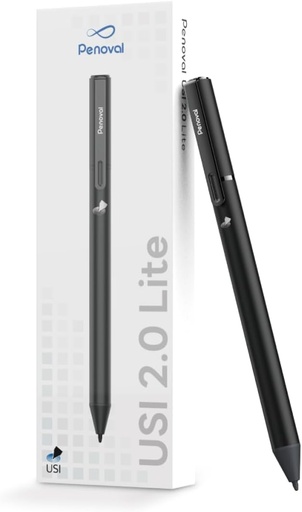Penoval USI 2.0 Lite Stylus Pen pentru unele modele de Chromebook, 4096 niveluri de presiune și scriere lină, compatibil cu Google Pixel Tablet, Amazon Fire Max 11, ASUS Flip CX5/CM3, Lenovo Duet și