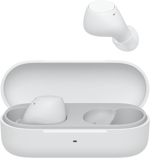 Casti cu adevarat fara fir Sony WF-C510 - Casti intraauriculare Bluetooth mici, usoare, cu conexiune multipunct, sunet ambiental, rating IPX4, Spotify Tap, incarcare rapida, baterie 22 HR, iOS si Android - alb
