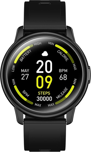 Ceas inteligent Cillso, ceas rotund Bluetooth pentru bărbați, femei, ceas fitness, ecran tactil de 1,3 inchi, cu monitorizare ritm cardiac, pedometru, analiză de calorii și somn, ceas de mână rezistent la apă IP68 pentru iOS Android [2021]