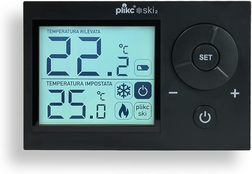 Plikc Ski 2 - Termostat de cameră digital (negru)