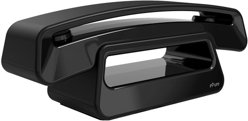 Telefon ALCATEL ePure - Receptor suplimentar pentru telefoane fixe DECT fara fir ePure Premium si ePure emblematice - Design atemporal - Instalare usoara - Negru