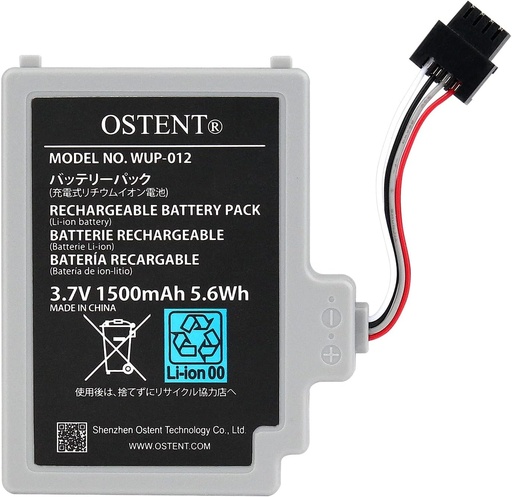 OSTENT 3.7V 1500mah Li-Ion polimer litiu ion baterie reincarcabila de inlocuire pentru Nintendo Wii U Gamepad