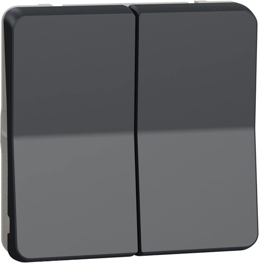 Schneider Electric - Mureva Styl - Buton dublu - modular - IP55 - IK07 - Gri - MUR35326