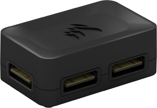 Corsair iCUE LINK Splitter de semnal in 4 cai - Pentru setari personalizate de racire - Montare magnetica - Necesita hub de sistem iCUE LINK (Vandut separat) - Negru