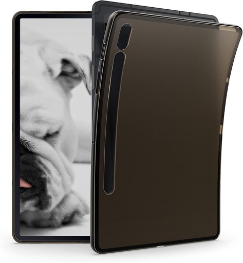 Husa kwmobile pentru tableta compatibila cu husa Samsung Galaxy Tab S8 / Galaxy Tab S7 - Husa de protectie TPU - Negru-Transparent