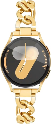 Ocaer Compatibil cu Curea Samsung Galaxy Watch 7/6/5/4/FE 40mm 44mm/6 Classic 43mm 47mm/ 5 pro 45mm, Curea metalica 20mm pentru Samsung Galaxy Watch 4 Classic 42mm 46mm/Active 2, Femei