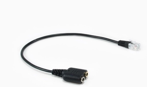 Echipati cablu telefonic RJ9 la 2x mufa de 3,5 mm pentru casti de 25 cm