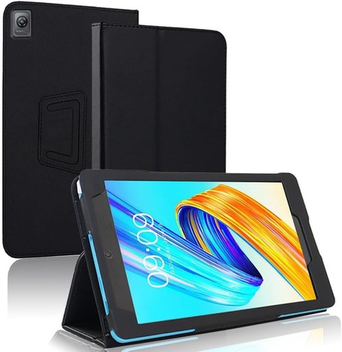 Husa AKNICI pentru tableta Blackview Tab60 8.68 inch - Husa ultra subtire din piele PU cu functie de suport si husa curea de umar pentru tableta Blackview Tab60 8.68 inch (negru)