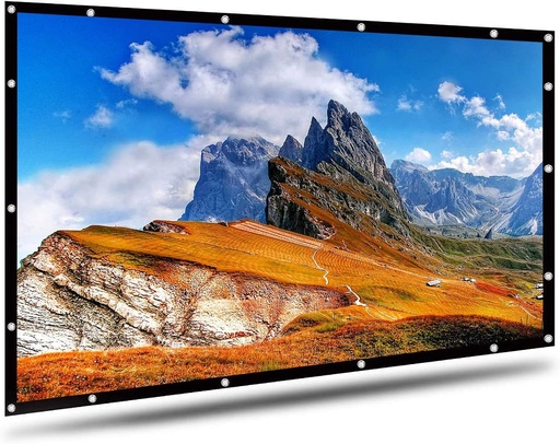 Ecran proiector AYAOQIANG, 4K HD 16:9 120 inchi pliabil, portabil, anti-încredere pentru videoproiector, proiecție față-verso pentru teatru acasă/în aer liber (264cm*147cm)