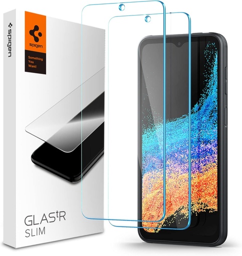 Sticla securizata Spigen compatibila cu Samsung Galaxy Xcover 6 Pro, rezistenta la zgarieturi, protectie ecran 9H