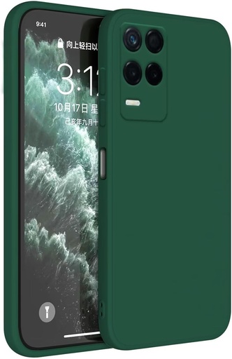 Husa Topme pentru Realme 8 5G / Realme Narzo 30 5G (6,5 inchi) Husa, Protector de piele din silicon TPU - Verde inchis