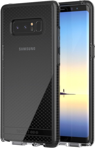 Husa de protectie Tech21 ,,Evo Check" pentru Samsung Galaxy Note 8 cu tehnologie Flexshock - fum gri/negru