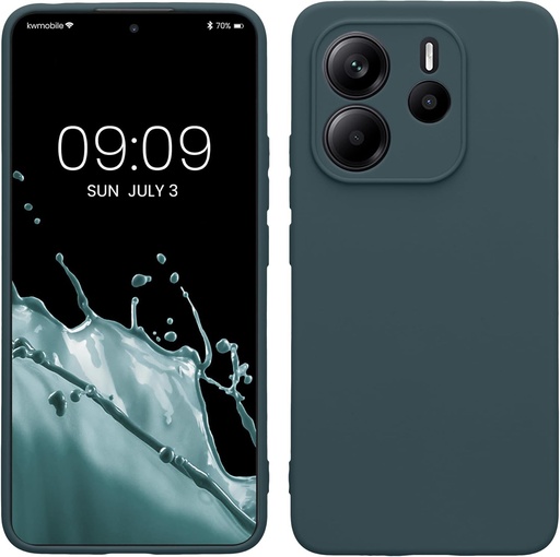 Husa kwmobile Compatibila cu Husa Xiaomi Redmi Note 14 4G - Husa TPU pentru Telefon cu Protectie Camera - Verde Moss