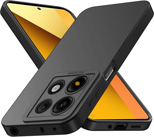 Husa Tenphone pentru Xiaomi Redmi Note 13 5G (nu pentru Note 13 4G), husa de protectie din silicon moale, husa rezistenta la socuri cu protector pentru camera, compatibila cu TPU (negru, Redmi Note 13 5G)