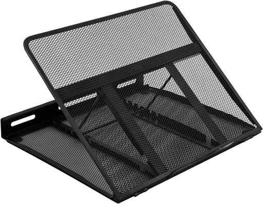 Amazon Basics Suport reglabil, ergonomic, ventilat pentru laptop, pentru până la 17,3 inchi, 33 x 28,7 x 18,5 cm, negru