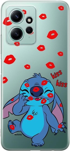 Husa telefon mobil ERT GROUP pentru Xiaomi REDMI NOTE 12 4G originala si licentiata oficial Disney, model Stitch 017 adaptata formei smartphone-ului, partial transparenta