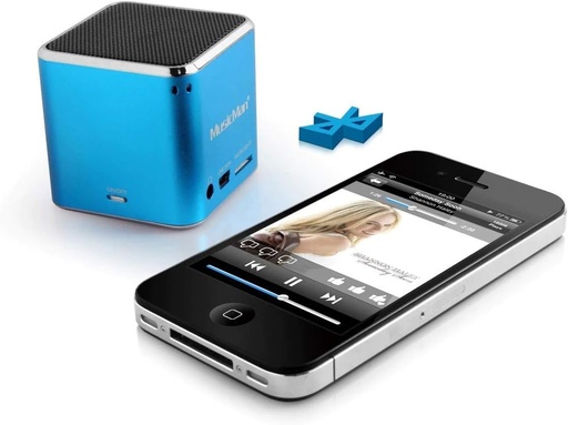 MusicMan mini Wireless Soundstation BT-X2 (MP3 Player, Bluetooth) blau