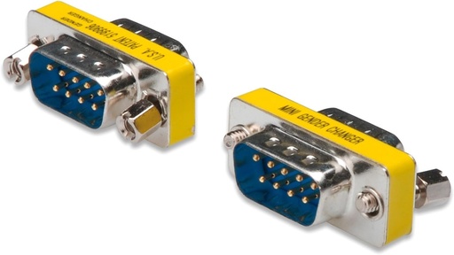DIGITUS D-Sub 9 Gender Changer - Adaptor - conector mama cu 9 pini - tata la tata - RS-232 - RS-485 - TTL - carcasa metalica