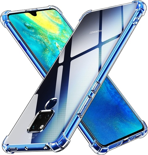 Husa iVoler pentru Huawei Mate 20 X/Huawei Mate 20 X 5G, husa transparenta cu absorbtie a socurilor cu bara de protectie moale TPU, husa de protectie subtire din silicon moale TPU