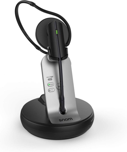 Casti Snom A170 DECT (calitate audio HD, anulare a zgomotului, 3 stiluri de purtare, DECT cu raza lunga de pana la 50 m, telefon si PC cu doua conexiuni), 00004387, negru