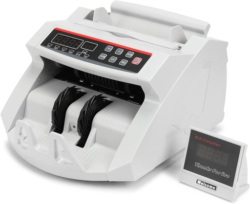 Tempo di Saldi Contor de bancnote profesional cu detector de bancnote false si afisaj LED dublu