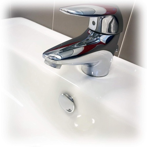 Capac de preaplin cromat Fischer TTP, potrivit pentru lavoare, chiuvete si bideuri, pentru bai si bucatarii, 551885