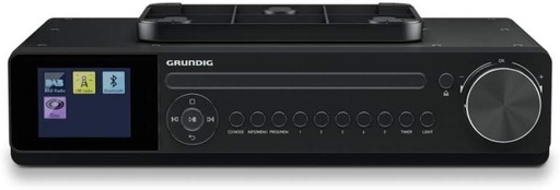 Grundig GKR1050 DKR 2000 BT DAB + CD Radio de bucătărie cu Bluetooth, DAB + Recepție și CD Player Negru