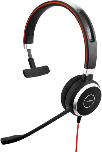 Casti Jabra Evolve 40 MS Mono - Casti certificate Microsoft Teams pentru softphone VoIP cu anulare pasiva a zgomotului - Cablu USB-C cu control apel - negru