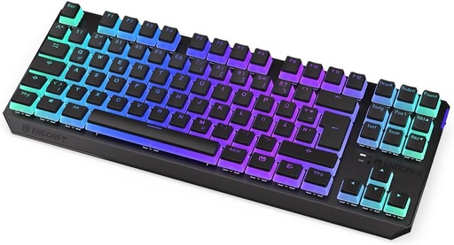 ENDORFY Thock TKL Wireless DE Kailh Box Brown Pudding, cablu detașabil, Bluetooth și 2,4 GHz wireless, Pudding PBT Double-Shot Keycaps, funcție Hot-Swap, aspect german QWERZ | EY5D016