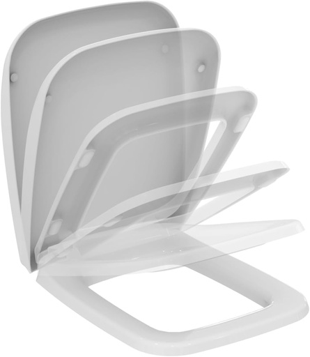 Ideal Standard T663801 Scaun de toaletă dedicat original Seria 21, închidere moale, alb