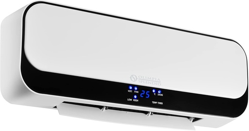 Olimpia Splendid 99261 Caldo Up T WiFi - Ventilator din ceramică montat pe perete cu telecomandă și temporizator săptămânal 2000 W, 220-240 V, alb - Exclusiv Amazon