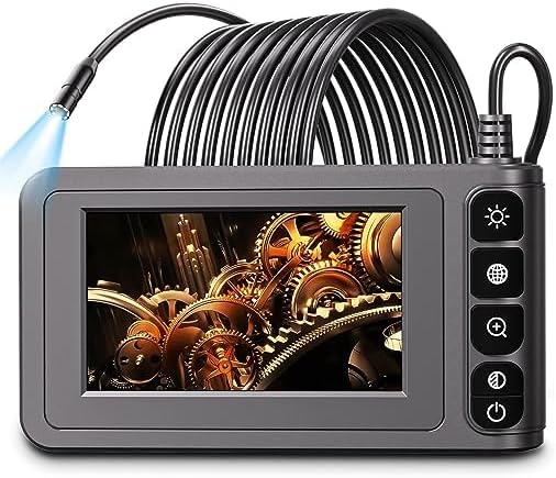 Cameră endoscopică de 20 m Ecran LCD de 4,3" HD 7,9 mm Cameră de inspecție IP67 Cameră impermeabilă pentru țeavă Cameră endoscopică cu 8 lumini LED 3 luminozitate reglabilă