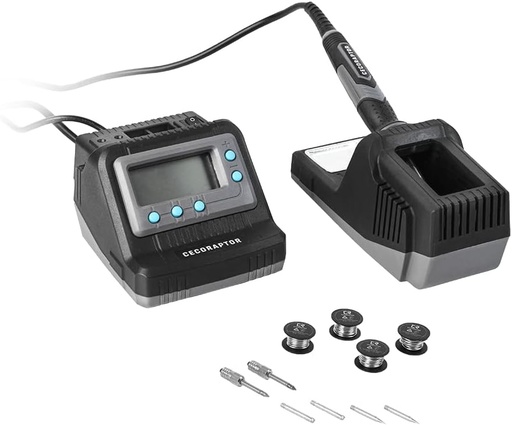 Cecotec CecoRaptor Perfect Solder 360 Advance Fier de lipit fără fir. 4 V, 1500 mAh, 8 W, temperatură 450ºC, multicolor, element de încălzire de 20".