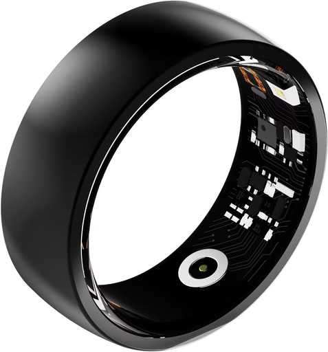 Monitor de tensiune arterială inel inteligent, pedometru, Android IOS Smartringe Bărbați Femei Tracker fitness Inel IOS Sleep Tracker Tracker Sleep Tracker Smartring Fitness Ring Fitness Tracker Negru