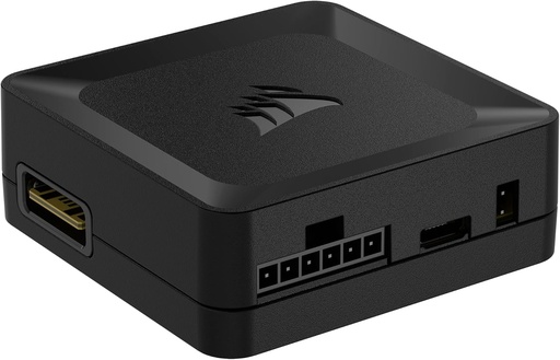 Corsair iCUE LINK System Hub – Conectează până la 14 dispozitive iCUE LINK – Reduce dezordinea cablurilor – Design inovator cu un singur cablu – Negru