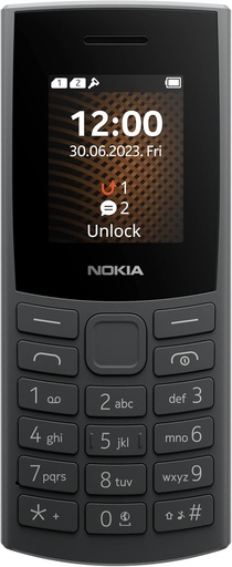 Telefon mobil Nokia 105 4G 2023 Dual Sim, ecran color de 1,8 inchi, carbune [Italia]