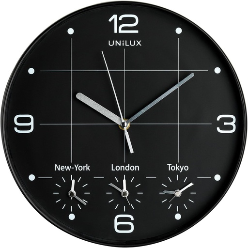 Ceas de perete Unilux On Time, 30 cm, negru