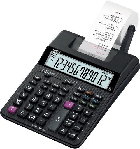 Calculator de birou CASIO Printing HR-150RCE, 12 cifre, imprimare in 2 culori, imprimare ulterioara, memorie totala