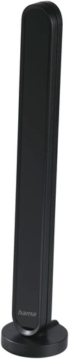 Antena interioara Hama DAB pentru radio (DABplus, FM, antena interioara digitala cu amplificator, antena cu tija activa cu conector F), neagra, cablu de 1,4 m