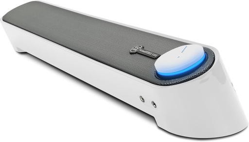 Difuzoare pentru PC GOgroove USB cu design unghiular pentru o amplificare perfecta a sunetului - Port audio de 3,5 mm si microfon incorporat si buton de control al volumului/alimentarii - Compatibil PC si Mac