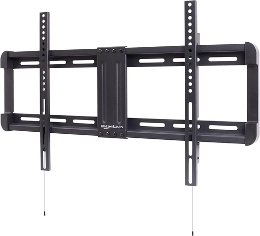 Suport de perete TV Slim Amazon Basics - Pozitie orizontala reglabila dupa instalare, 1 pachet, se potriveste (32-86 inchi), 81,2-218,4 cm, negru