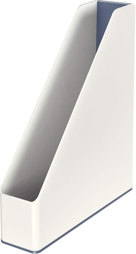 Dosar pentru revista Leitz A4, design in doua tonuri, alb/gri, culoare duo, WOW, 53621001