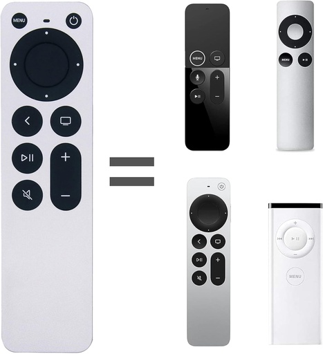 Telecomanda de inlocuire Apple 4K pentru Apple TV 4K/ Gen 1 2 3 4/ HD A1218 A1842 A1625 A1427 A1469 A2169 A1378