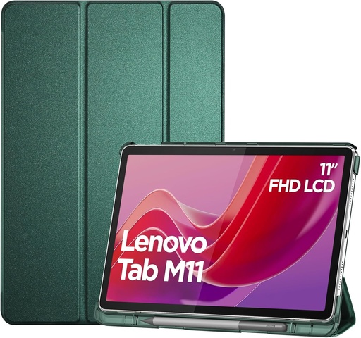 Husă ProCase pentru Lenovo Tab M11 2024 TB330FU de 11 inchi, carcasă Lenovo Tab M11 cu suport pentru stilou Auto Sleep/Wake -Mgreen