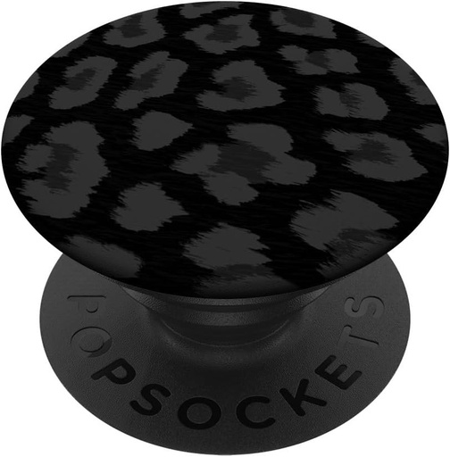 Imprimare cu model leopard Ghepard ca un animal Negru Gri PopSockets Adeziv PopGrip