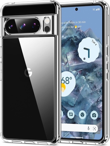 Husa HOOMIL pentru Google Pixel 8 Pro, husa transparenta anti-ingalbenire pentru telefon, husa de protectie anti-soc - transparenta