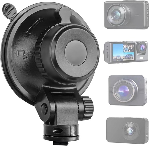 Suport pentru camera de bord cu ventuza Sportway S503 (generatia a 5-a) cu 3 bucati articulatii rotative 360 ​​pentru Rove Nexar Z-Edge Kingslim iiwey NIUTA si majoritatea celorlalte camere de bord auto