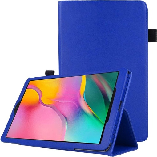 Husa din piele TECHGEAR compatibila cu Samsung Galaxy Tab A 10.1 inch 2019 (SM-T510 / SM-T515) Husa de protectie din piele PU cu suport si prindere [albastru]