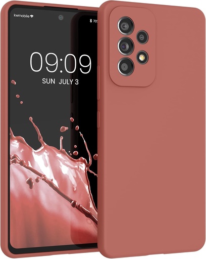 Husa kwmobile Compatibila cu Husa Samsung Galaxy A53 5G - Husa Telefon Protectie Moale TPU Silicon - Roz Iarna