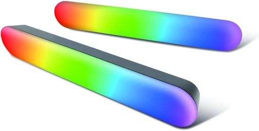 Konix Flame LED Gaming Light Bars - Iluminare RGBIC - Armonizare muzicală - Tuya Home Automation - Înălțime 30 cm - Compatibil cu Alexa și Google Home